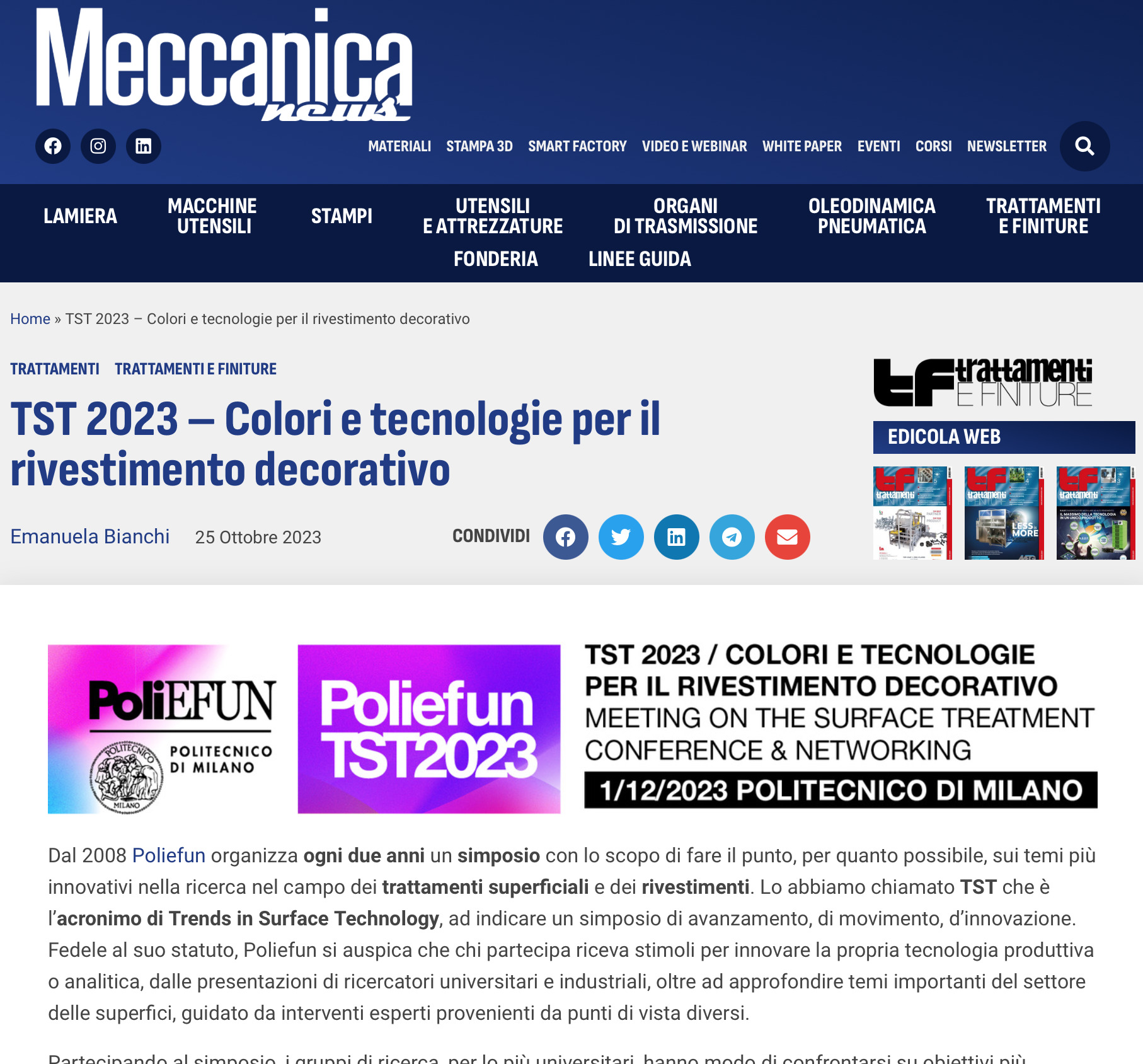 meccanica news TST 2023